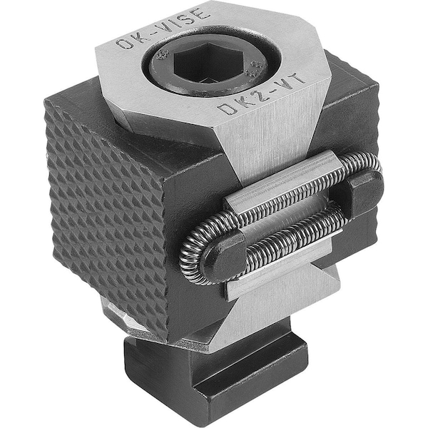 Wedge Clamp Double, Serrated, B=56 For T-Slot G=18, Tool Steel Hardened, Black Oxide